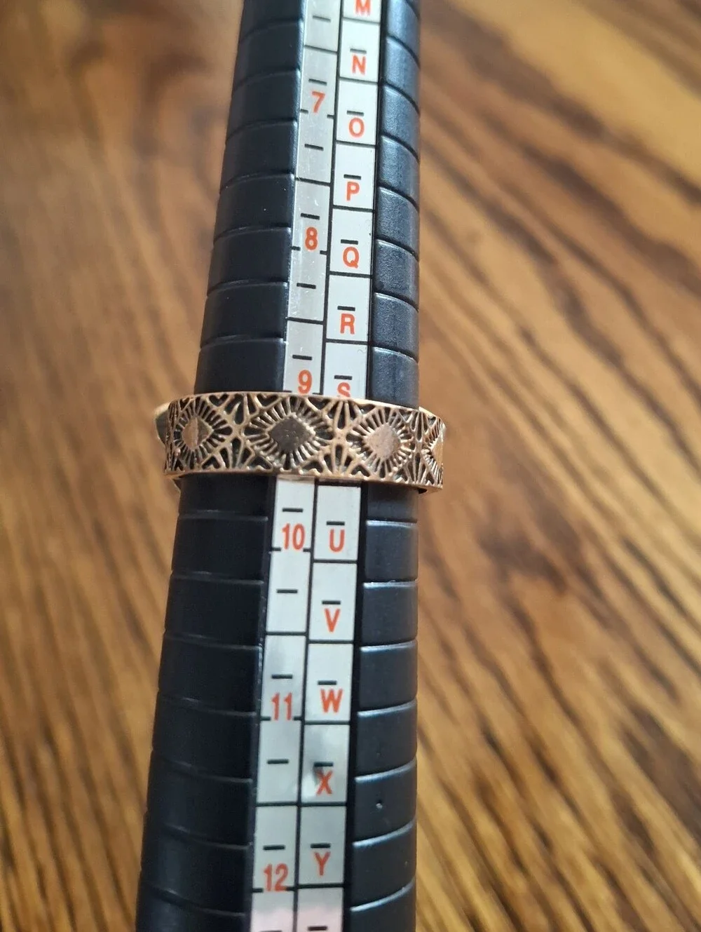 Orange Mojave Star On Copper Adjustable Band 8-9-10